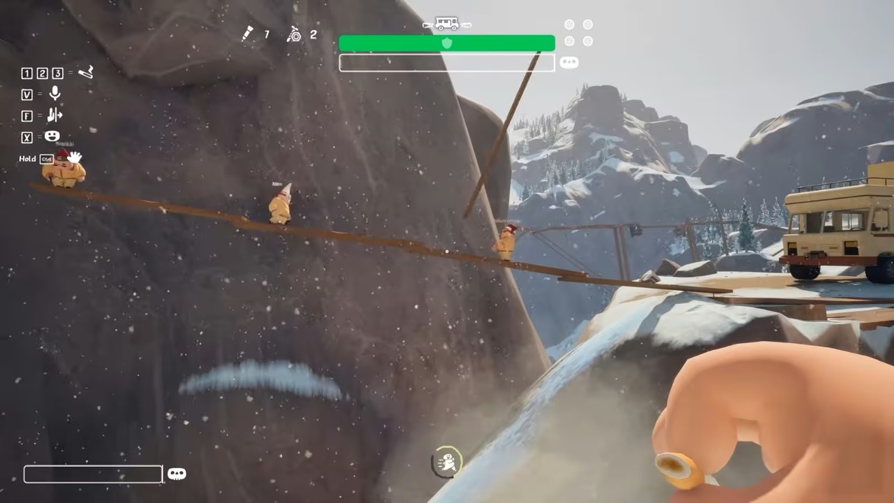 Steamで話題の“友情崩壊”パーティーゲーム 『RV there yet?』に新マップ「雪山」が登場!舞台は極寒の地――Mt. Yurbuttskへようこそ。